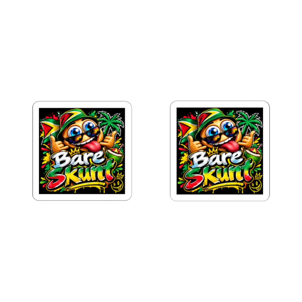 Bare Skunt Rasta Character Kiss-Cut Sticker – Colorful Reggae Vibe Decal