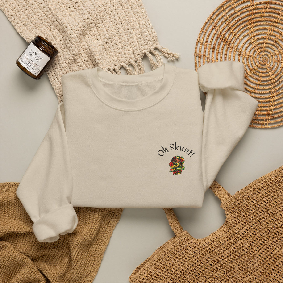 Oh Shroom Crewneck Sweatshirt — Cute Mushroom Graphic Pullover