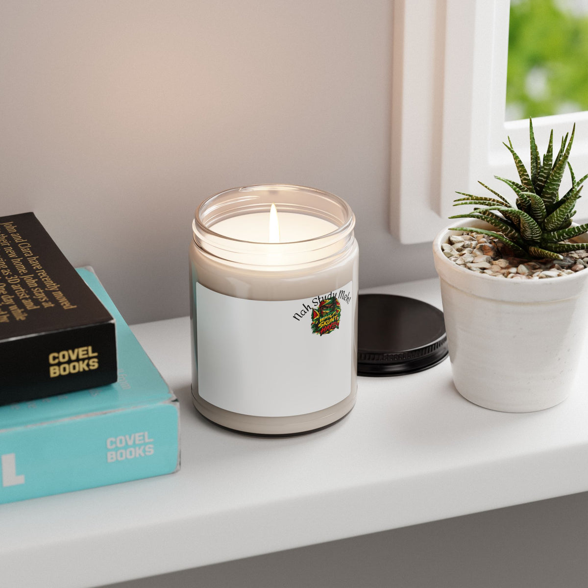 9oz Scented Soy Candle — "Nah Study Me" Relaxing Aromatherapy Jar
