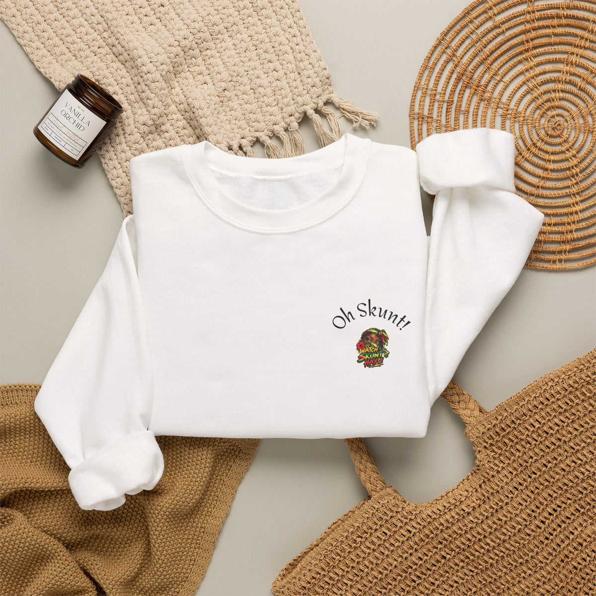 Oh Shroom Crewneck Sweatshirt — Cute Mushroom Graphic Pullover
