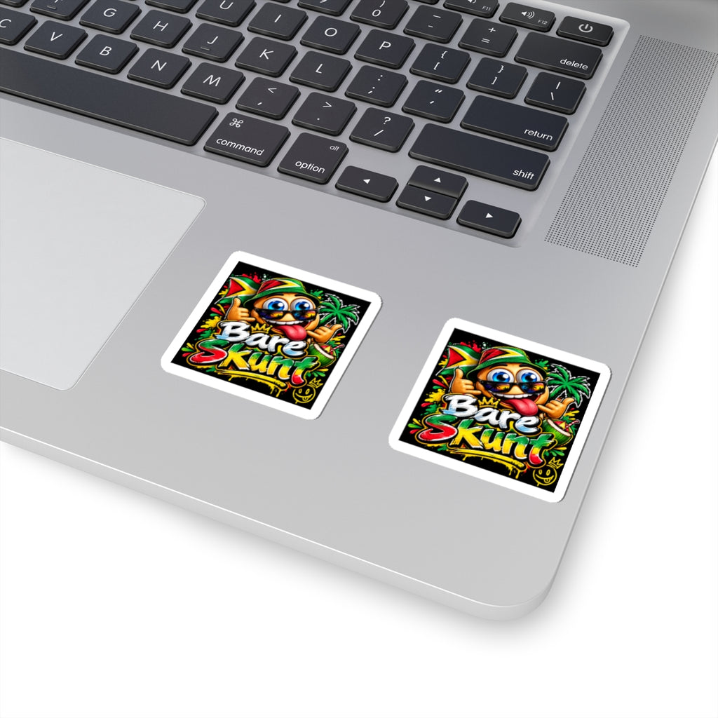 Bare Skunt Rasta Character Kiss-Cut Sticker – Colorful Reggae Vibe Decal
