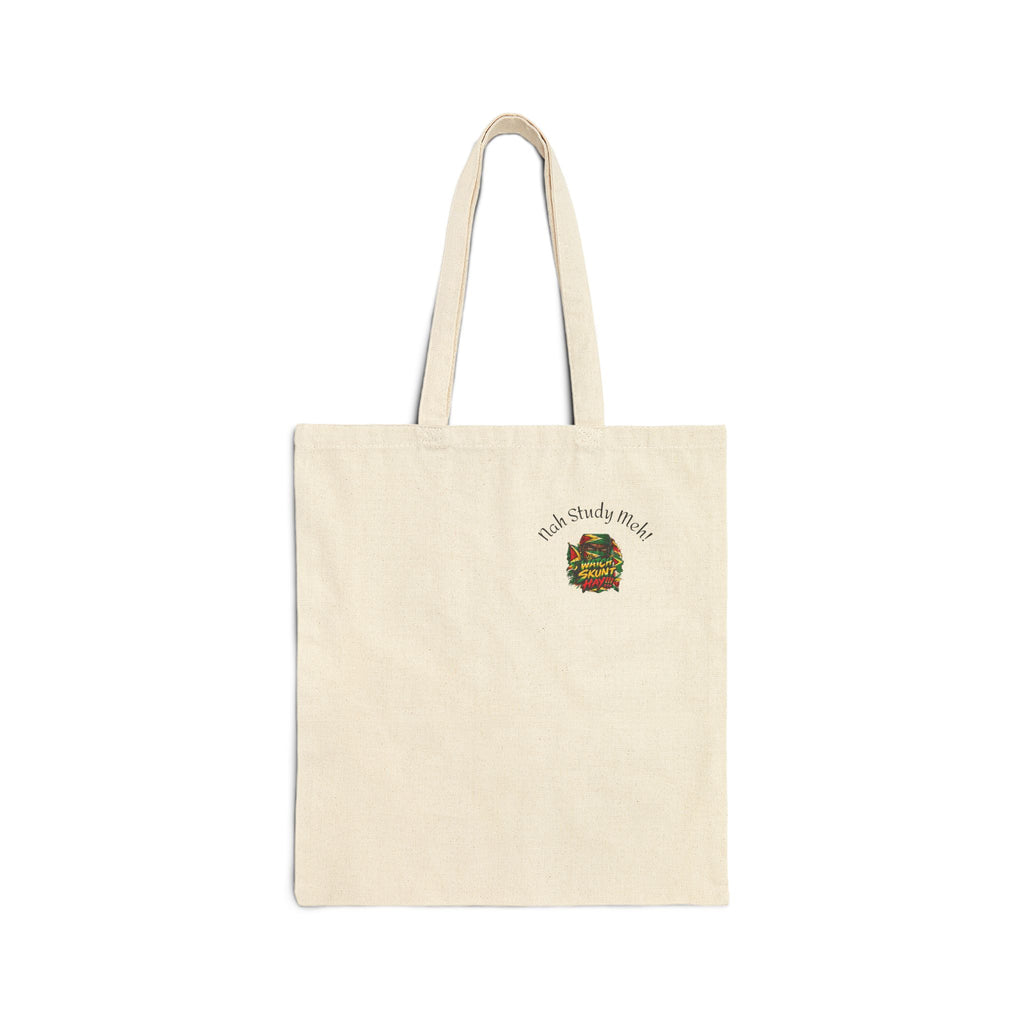 Canvas Tote Bag — 'God Made Me' Cute Veggie Illustration Eco Shopper
