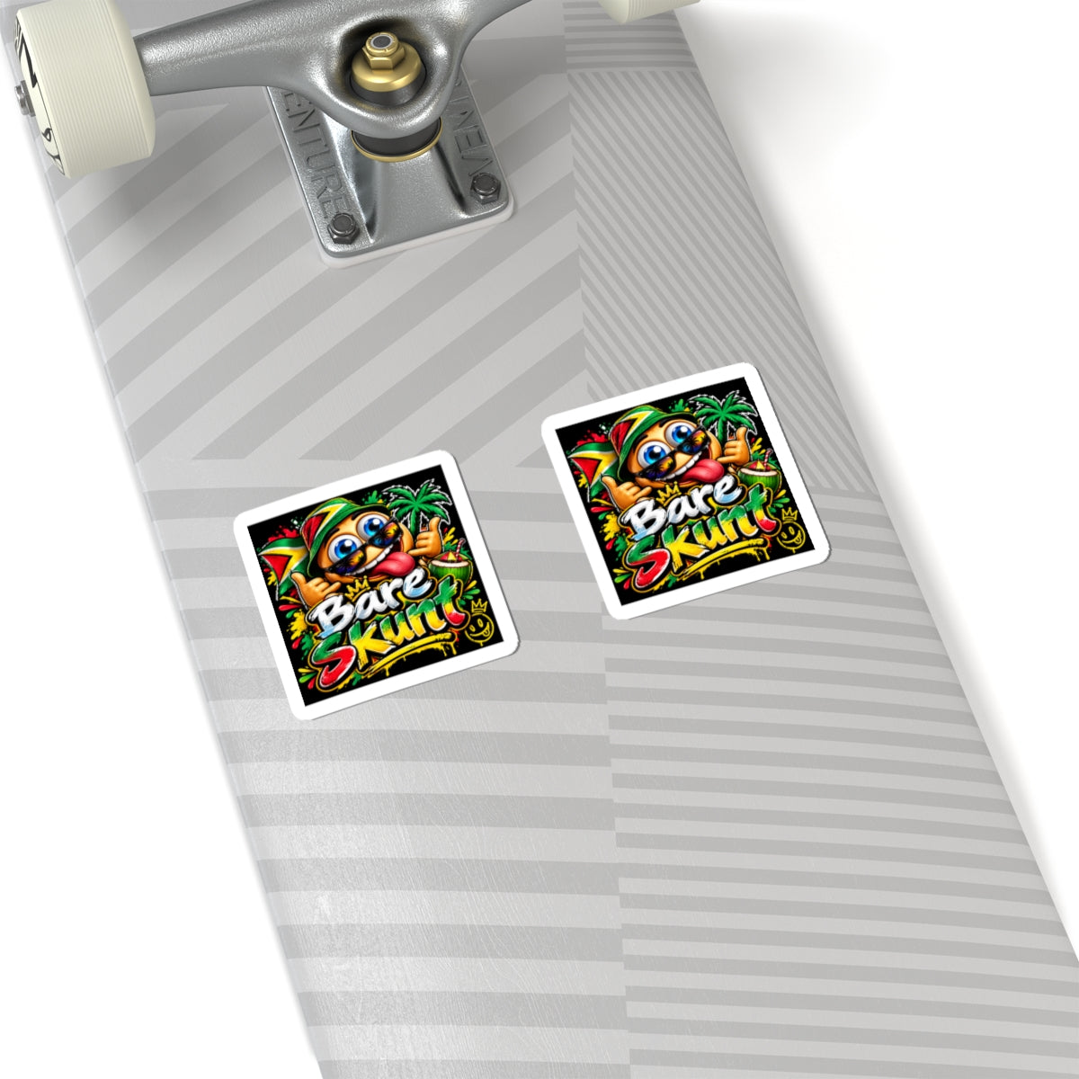 Bare Skunt Rasta Character Kiss-Cut Sticker – Colorful Reggae Vibe Decal