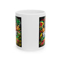 Rasta Vibes Ceramic Mug — Colorful Reggae Palm Tree & Peace Design (11oz, 15oz)