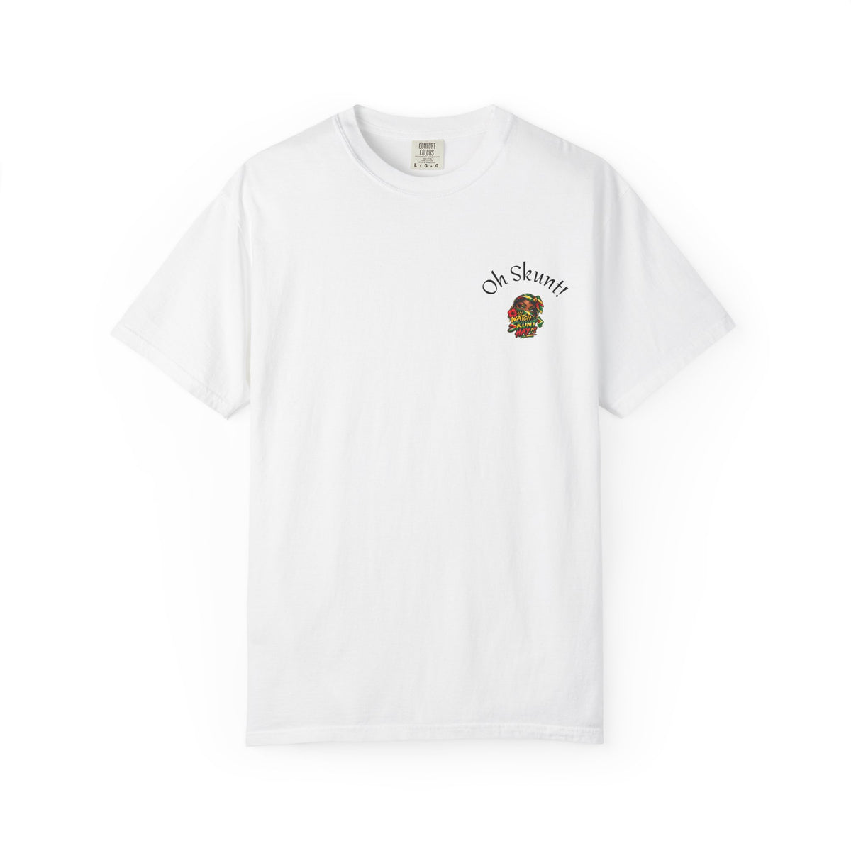 T-Shirt — "Watch Skunt! Hay!!" Rasta Bandana Graphic Tee