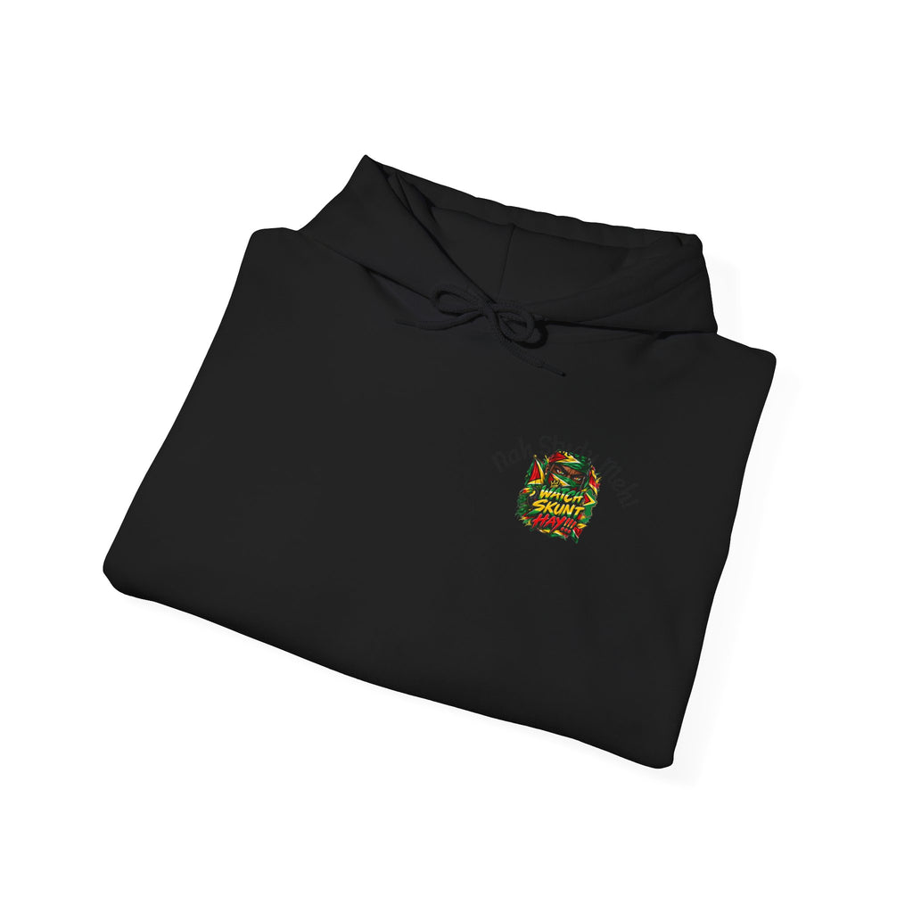 Hoodie — Palm Sunset Vibes Hoodie (tropical palm burger graphic)