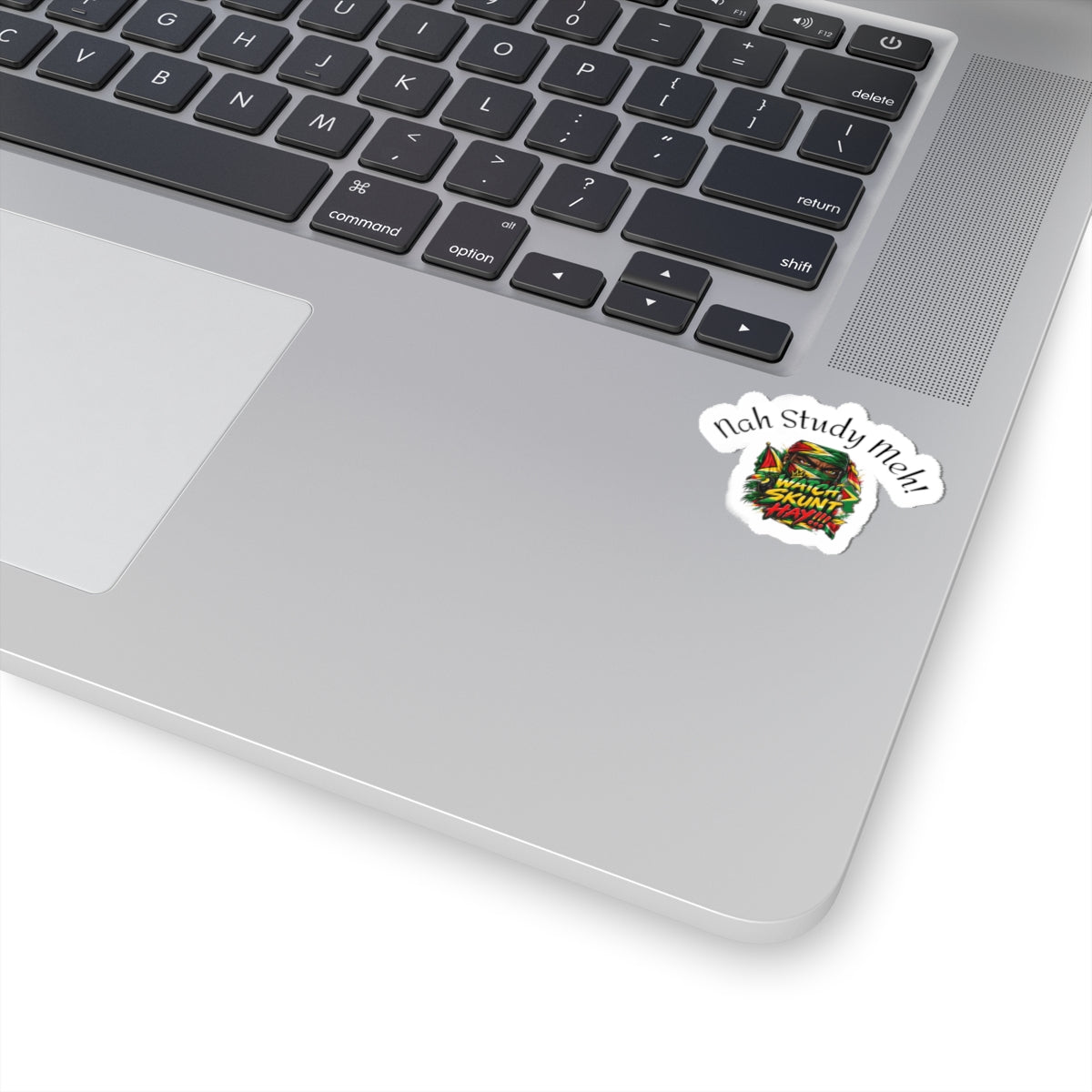 Kiss-Cut Sticker — "Nah Study Meh!" Colorful Jamaican Rasta Design