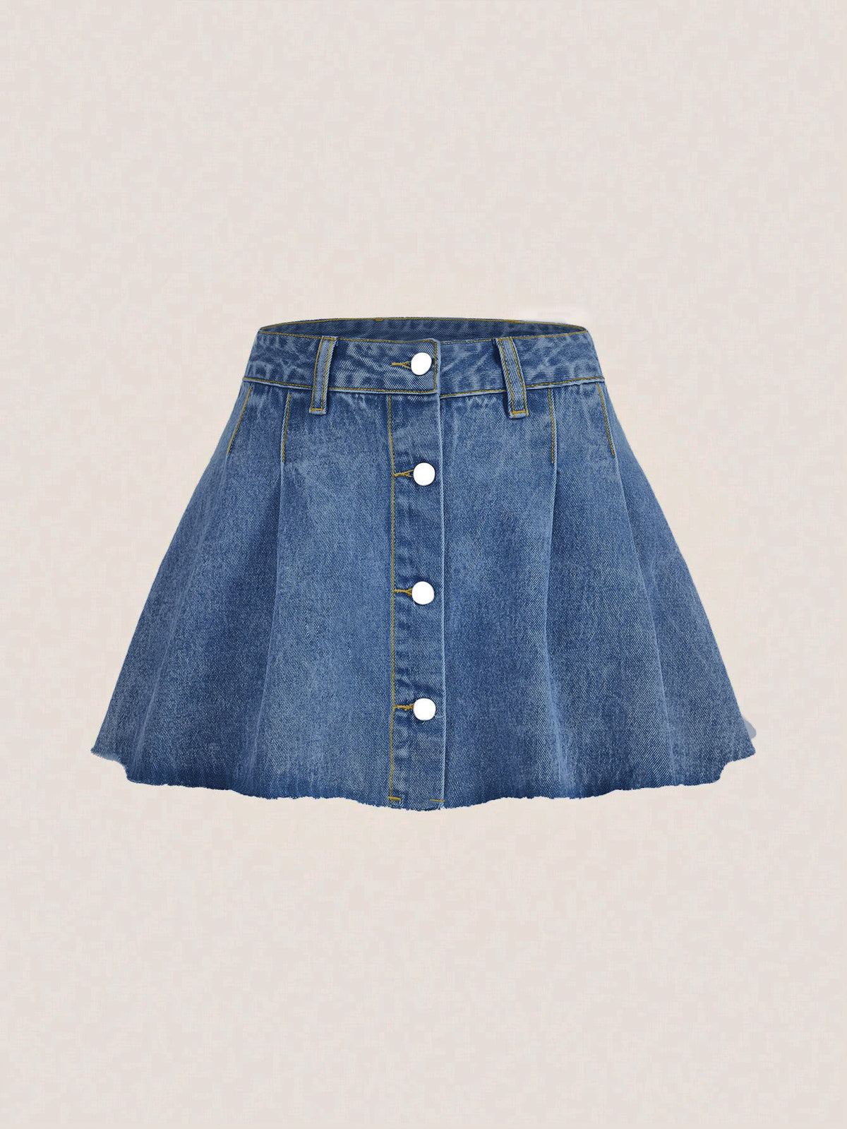 Cross-Border Sweet and Cool Sexy Denim Pleated Skirt Women's Retro Waist Preppy Style Short Skirt Denim Skirts