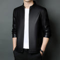 Innoobani | Popular Men's Stand Collar Ecological Leather Jacket High Quality Leather Jacket Men's Jacket | Thin and Thick Optional 2336