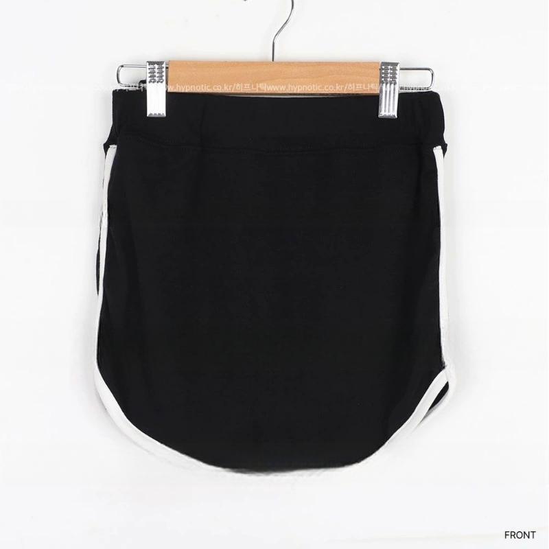 South Korea's Dongdaemun Spring and Summer New Style Slim Fit Sports Casual Contrasting Color Border Anti-Glare Hip-Covering Half-Length Pants and Skirts for Women
