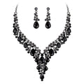 Factory Direct Sales of Cross-Border Popular Water Drop Necklace and Earrings Jewelry Sets, Wedding Dresses, Evening Wear, New Jewelry Accessories