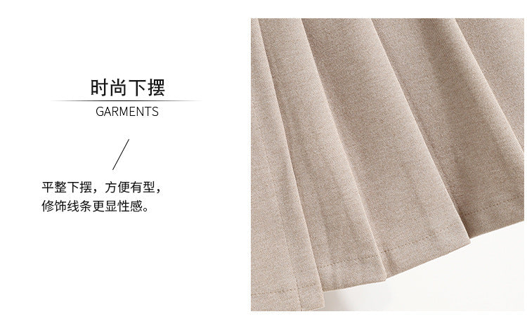 Real Shot of Autumn and Winter Skirts, Plus Size Woolen Jk High-Waisted Skirts, Petite Pleated Skirts, Black Culottes