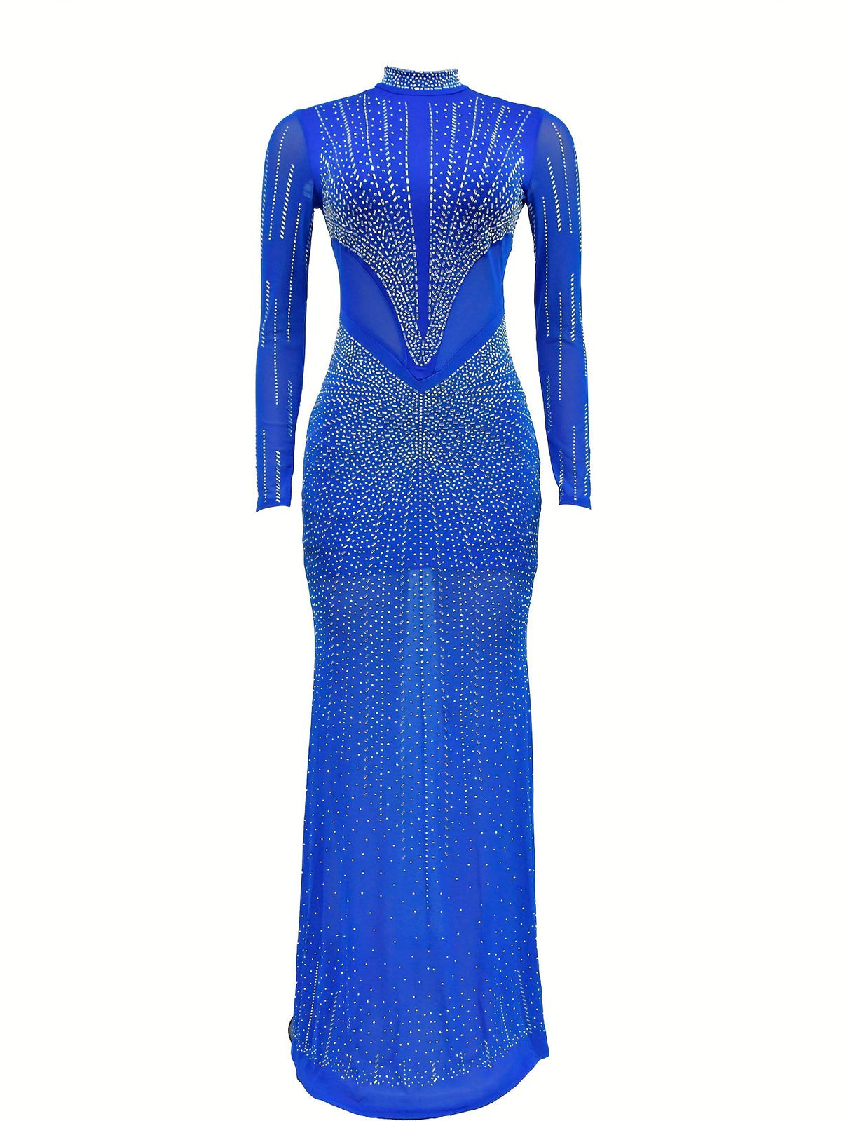 Rhinestone Embellished Bodycon Maxi Dress - Mother of the Bride/Groom