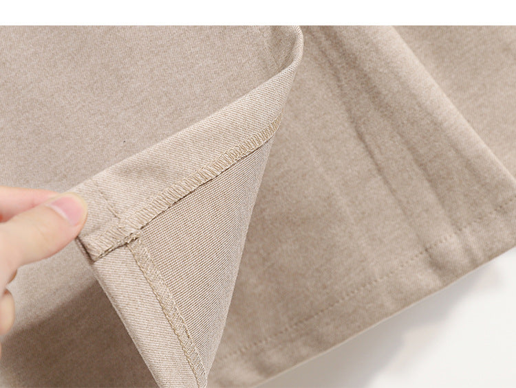 Real Shot of Autumn and Winter Skirts, Plus Size Woolen Jk High-Waisted Skirts, Petite Pleated Skirts, Black Culottes
