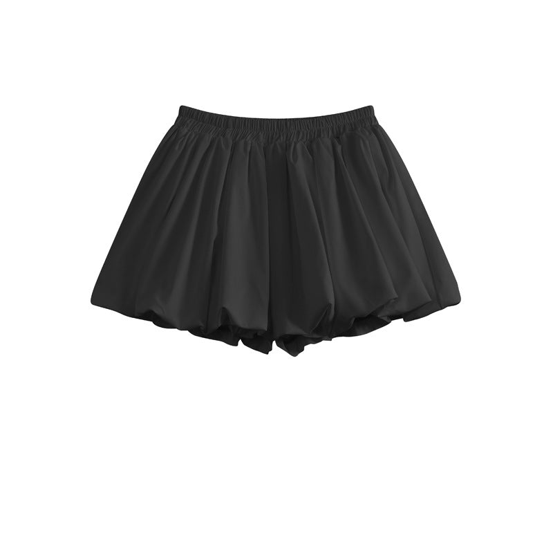Korean Casual Versatile Cake Skirt Women's Summer New Sweet White Flower Bud Tutu Skirt Anti-Exposure Short Skirt