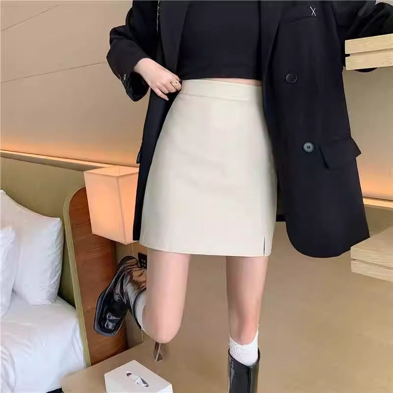 2023 New Autumn and Winter Skirts for Women, Corduroy Skirts, Small High-Waist Slimming Look Korean Style A-Line Hip Skirts