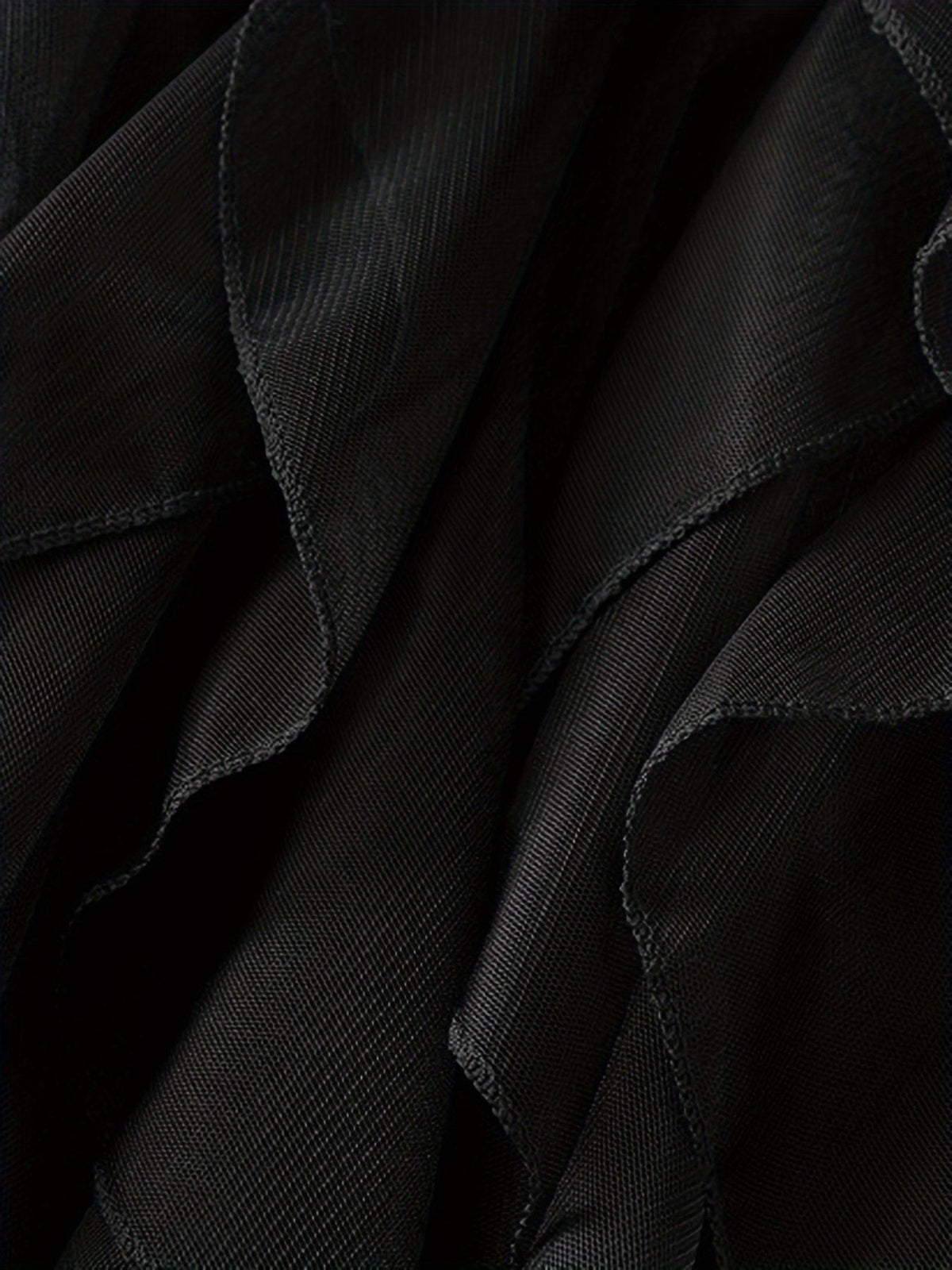 European and American Cross-Border Best-Selling Large Size Black Edge Ruffled Girls' Skirts Women's Skirts