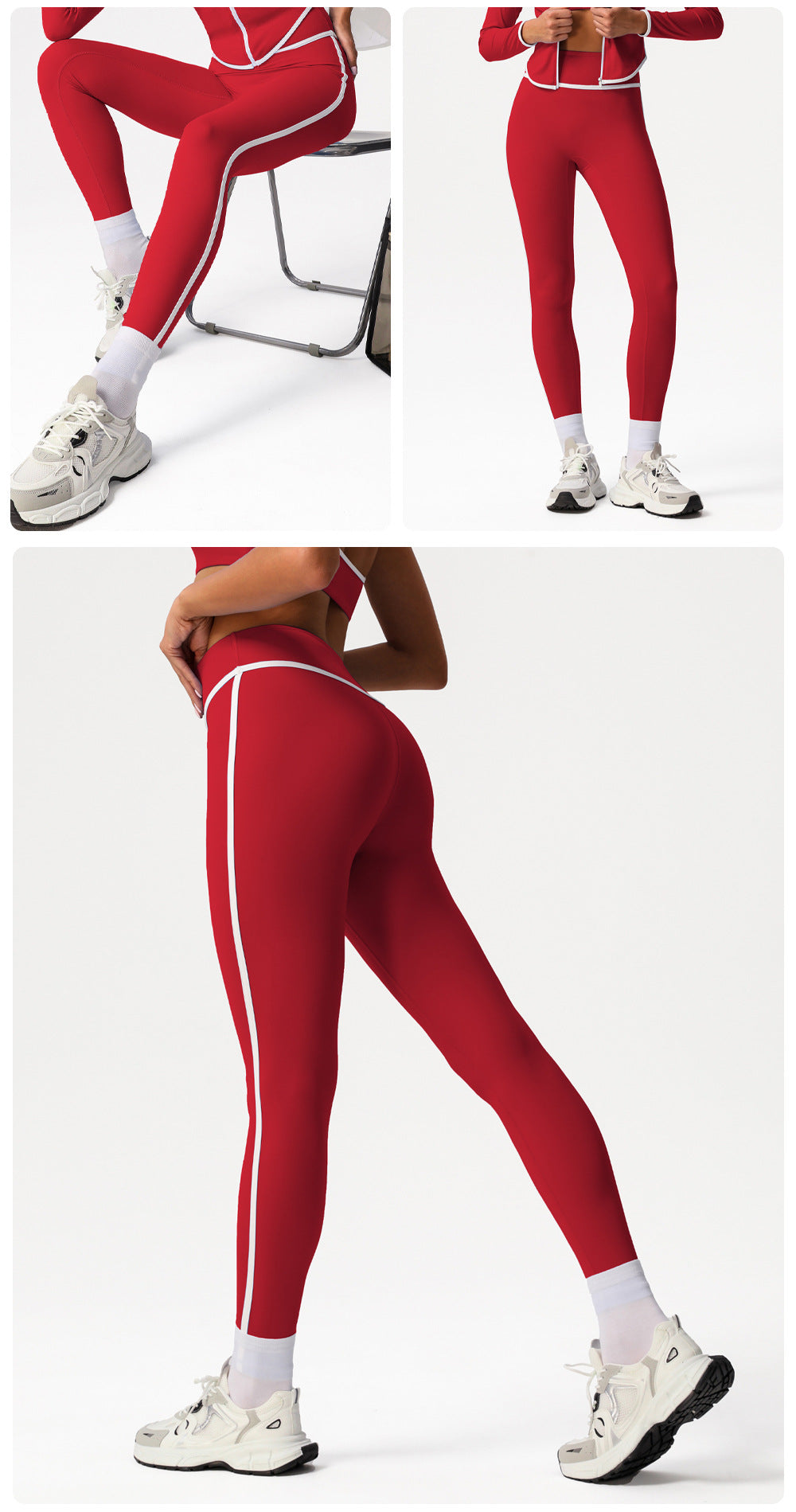 Cross-border Naked Contrast High Waist Yoga Pants Quick-drying Running Fitness Ankle-length Pants Outer Wear Tight Hip-lifting Sports Pants