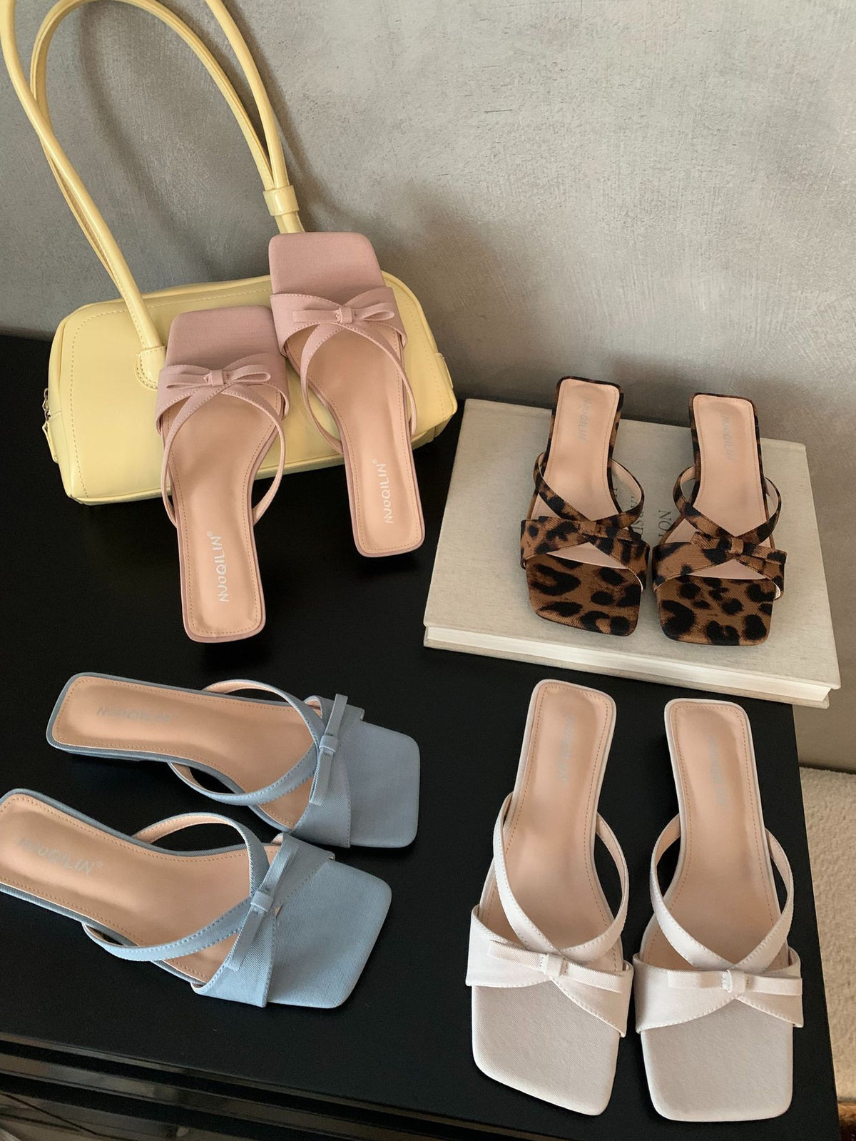 French Evening Style One-Line Sandals 2025 Summer New Elegant Bow Sandals with Skirts Women's Shoes