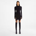 A20357D European and American Style Women's Clothing Spring New Solid Color Long-Sleeve Slim-Fit Pure Desire Bodycon Dress Wholesale