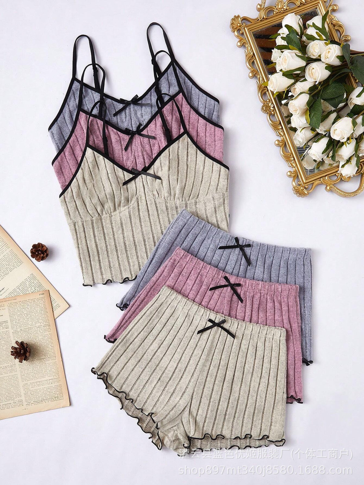 2025 Xiyin Hot-Selling Fashionable Casual Women's Pajamas Set Suspender Tops Shorts Two-Piece Set
