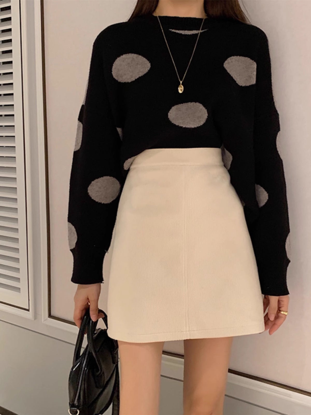 2023 New Autumn and Winter Skirts for Women, Corduroy Skirts, Small High-Waist Slimming Look Korean Style A-Line Hip Skirts