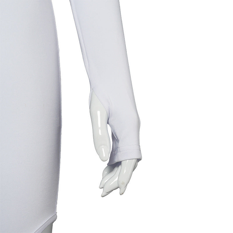 A20357D European and American Style Women's Clothing Spring New Solid Color Long-Sleeve Slim-Fit Pure Desire Bodycon Dress Wholesale