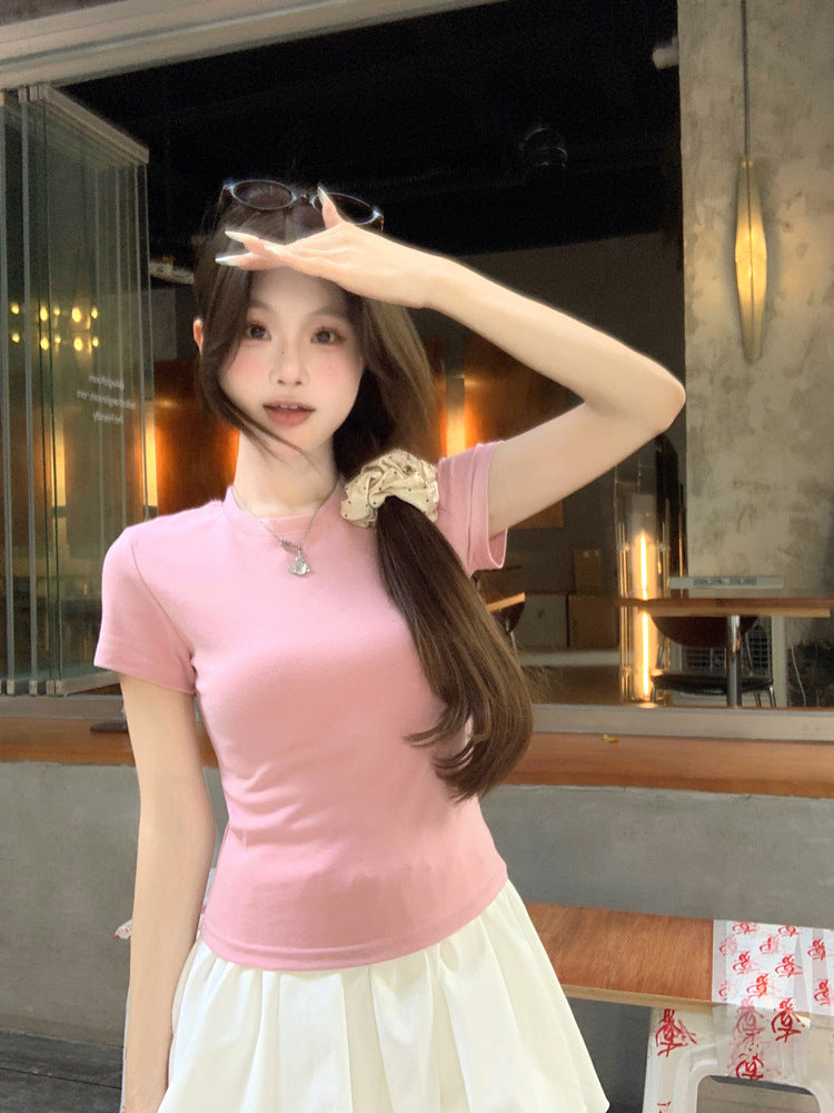 Korean Casual Versatile Cake Skirt Women's Summer New Sweet White Flower Bud Tutu Skirt Anti-Exposure Short Skirt