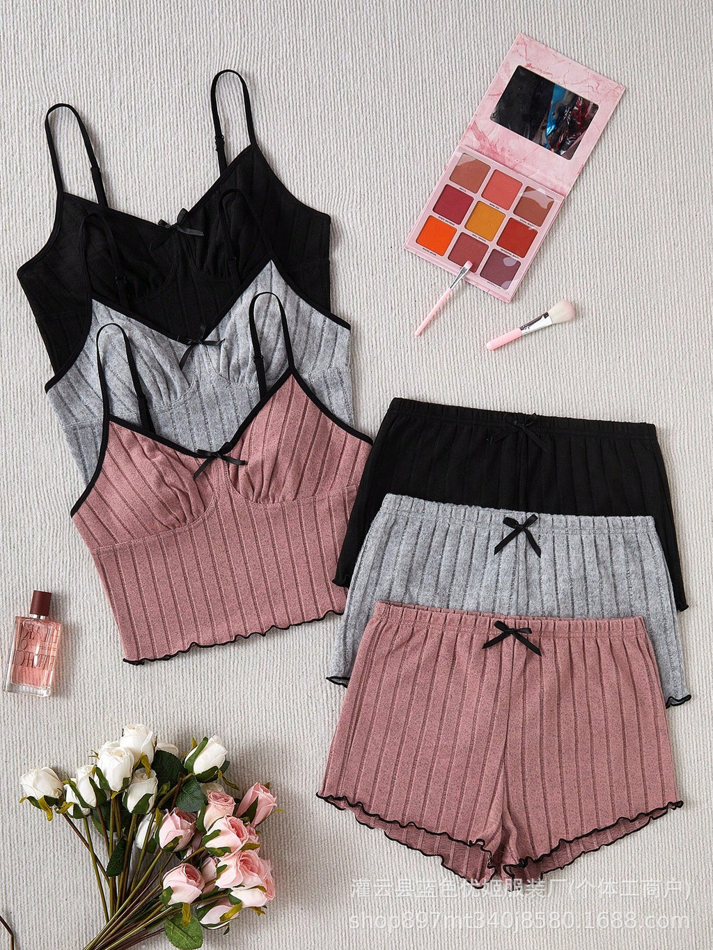 2025 Xiyin Hot-Selling Fashionable Casual Women's Pajamas Set Suspender Tops Shorts Two-Piece Set