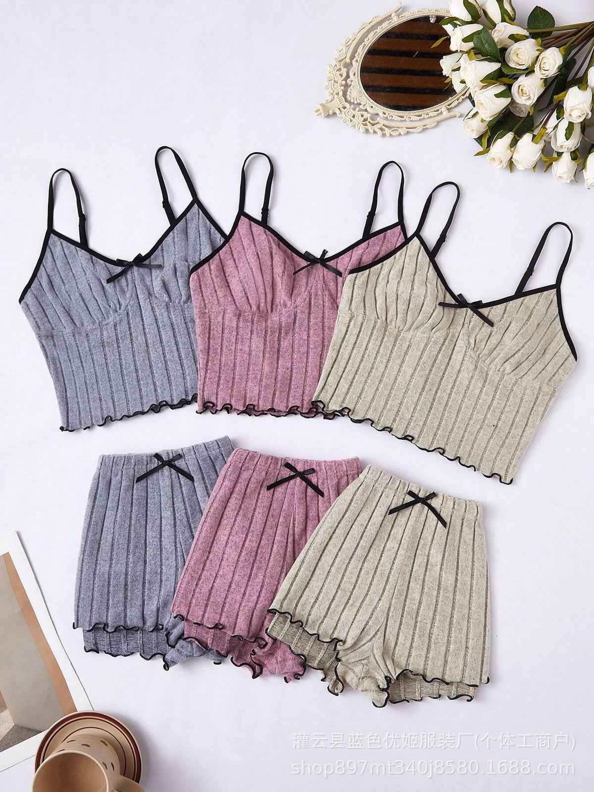 2025 Xiyin Hot-Selling Fashionable Casual Women's Pajamas Set Suspender Tops Shorts Two-Piece Set