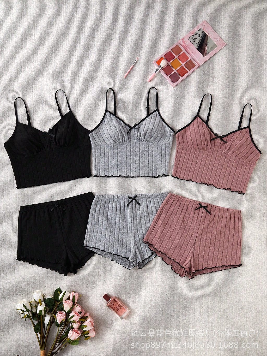 2025 Xiyin Hot-Selling Fashionable Casual Women's Pajamas Set Suspender Tops Shorts Two-Piece Set