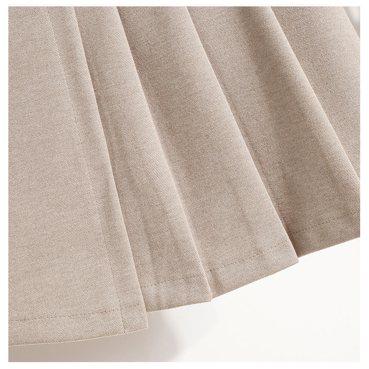 Real Shot of Autumn and Winter Skirts, Plus Size Woolen Jk High-Waisted Skirts, Petite Pleated Skirts, Black Culottes