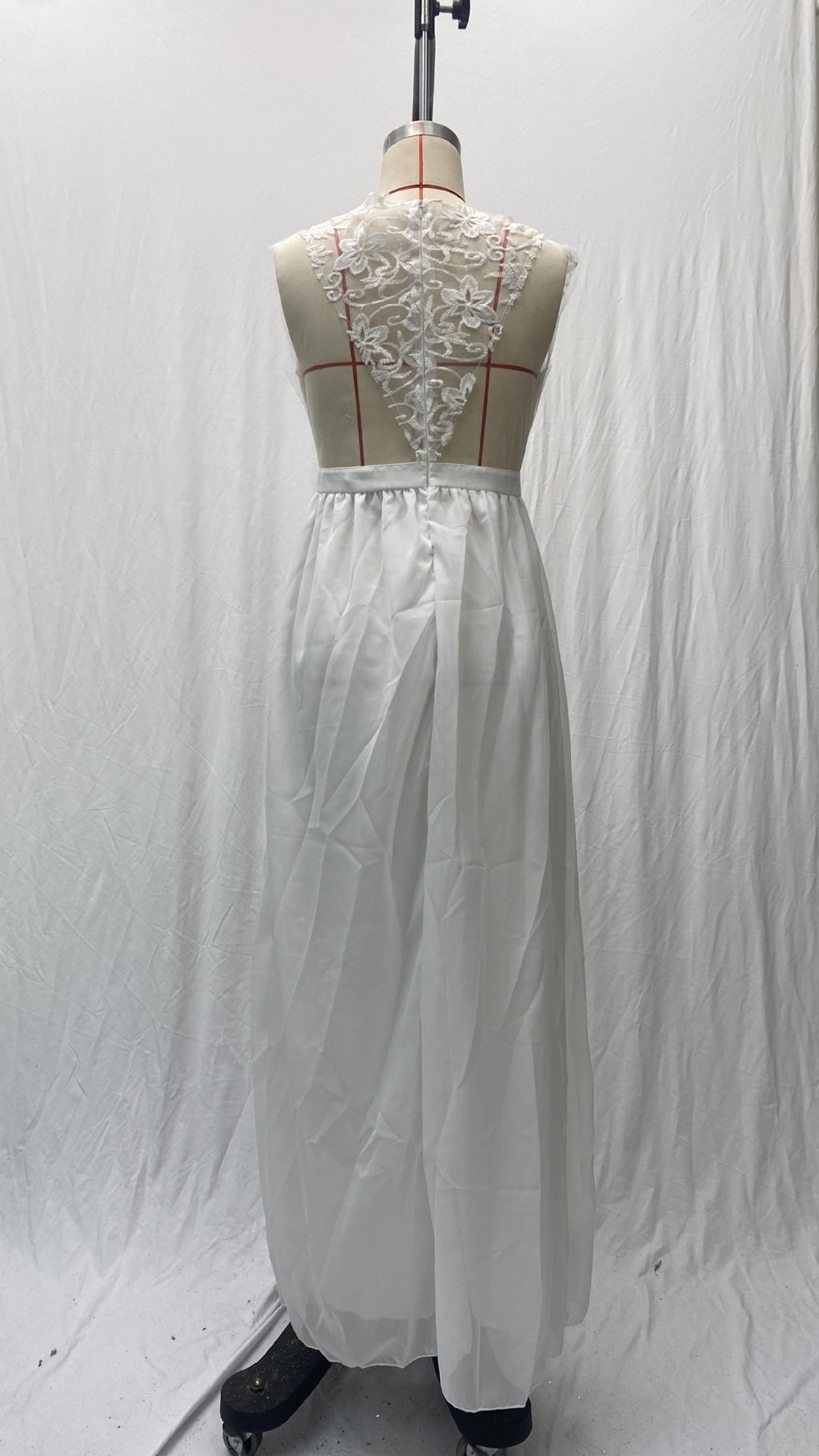 2026 European and American Foreign Trade Cross-Border New Wedding Dresses Amazon Wish Sexy Lace Slit Evening Dress Wholesale