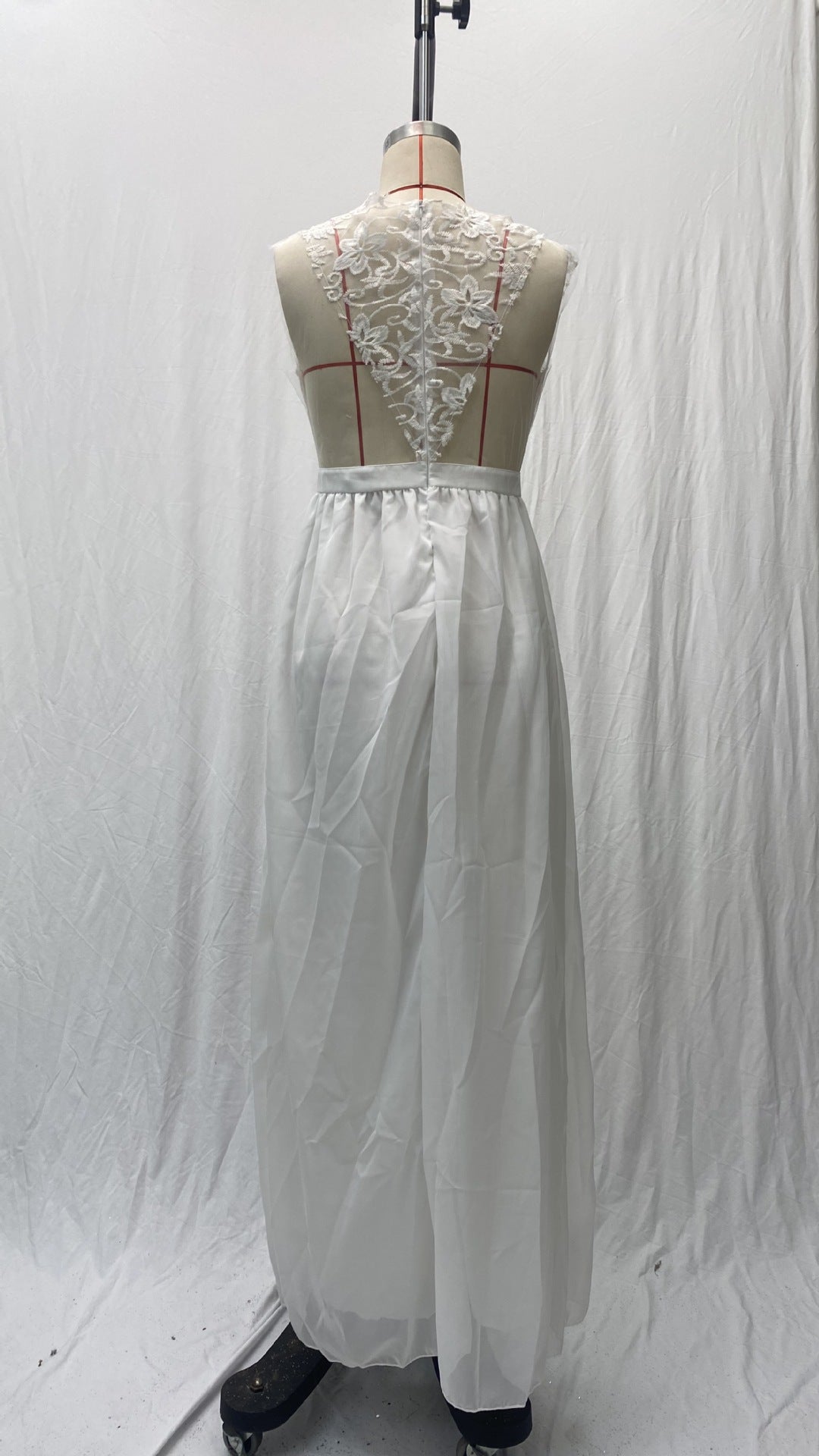 2026 European and American Foreign Trade Cross-Border New Wedding Dresses Amazon Wish Sexy Lace Slit Evening Dress Wholesale