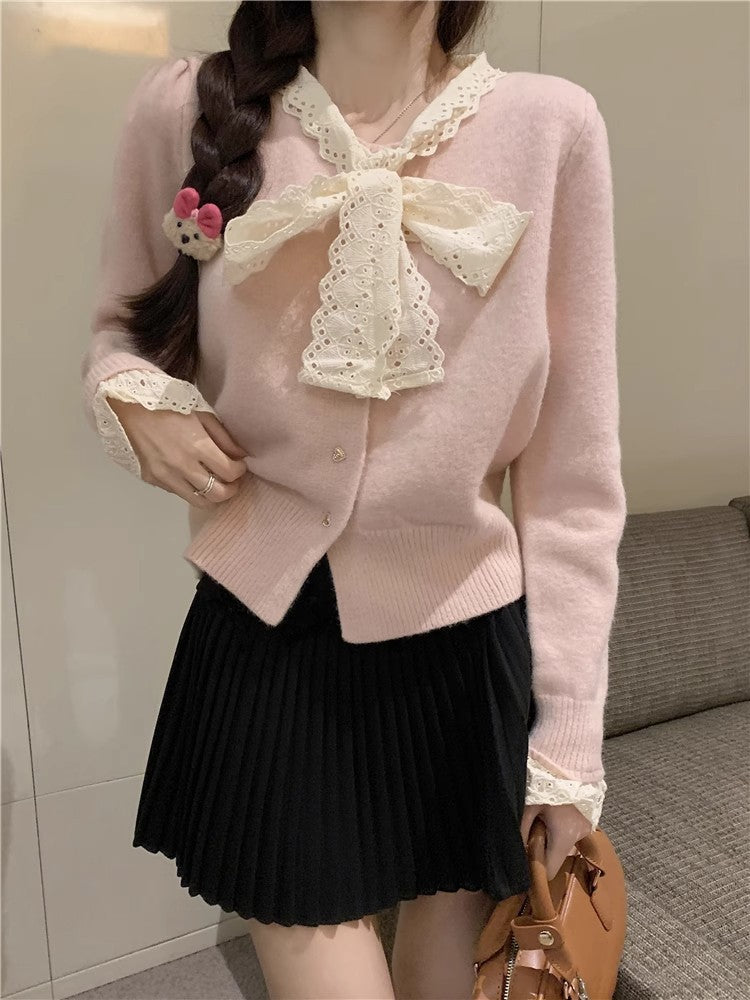 White Skirt, Bow Skirt, Black Pleated Skirt, Women's Early Autumn High-Waisted Slimming Look A-Line Skirt, Woolen Skirt