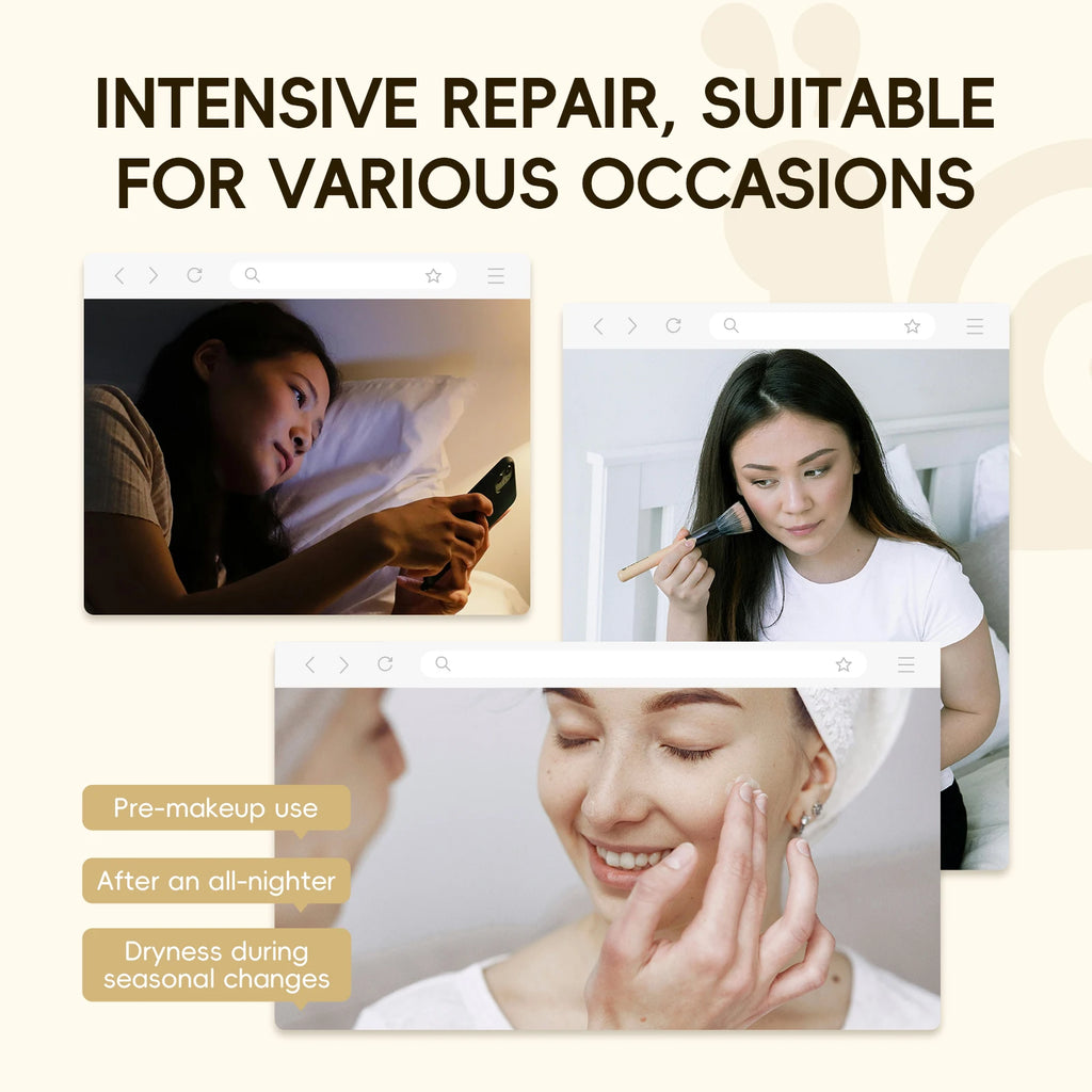 LAIKOU Korea Snail Collagen Essence Mask Hydrating Sheet Mask Anti-Wrinkle Face Mask Firming Skin Care 25g*20pcs