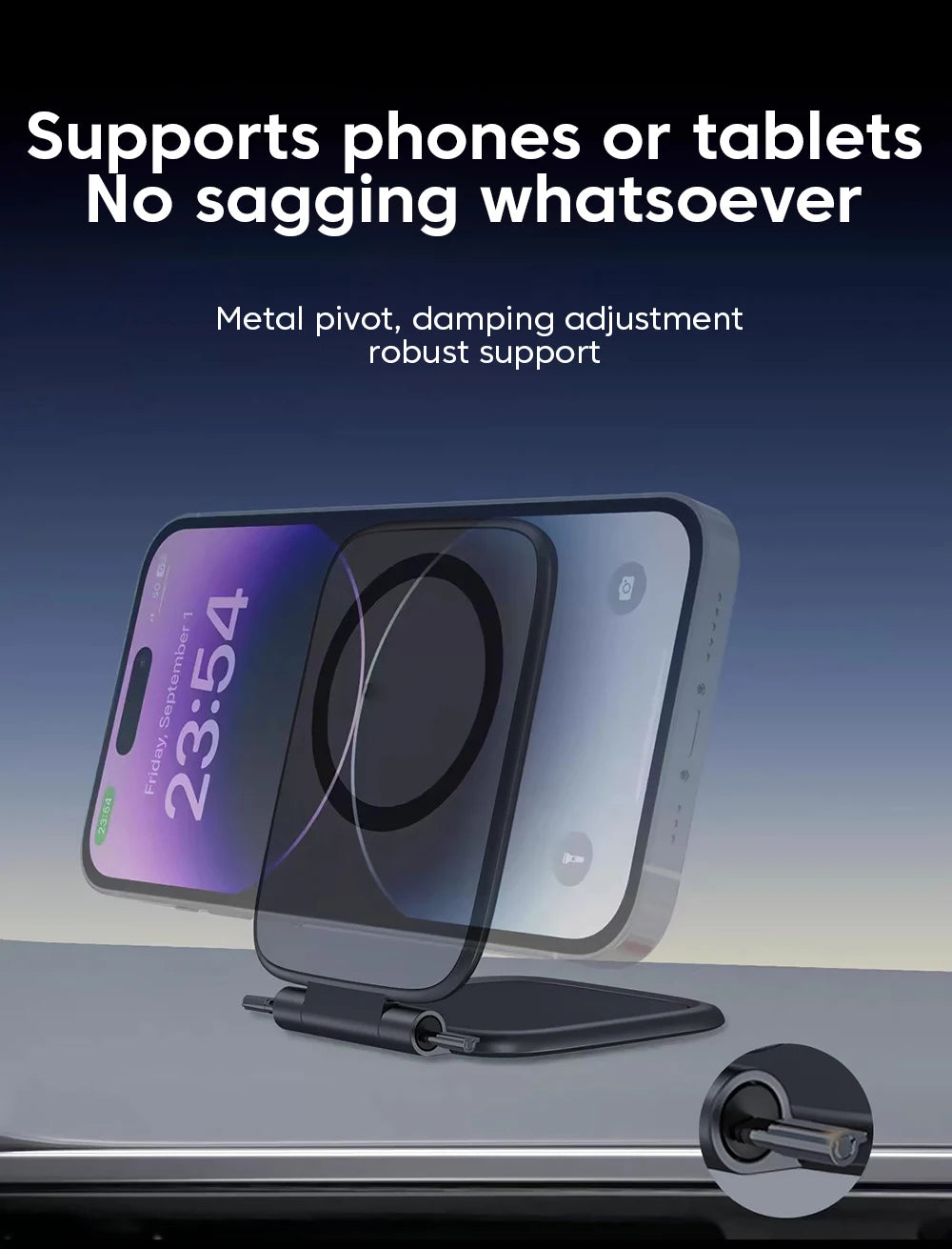 Magnetic Phone Holder for Car Mount with Dual Side Strong Magnets Ultrathin Adjustable Cell Phone Holder Accessories For Phone