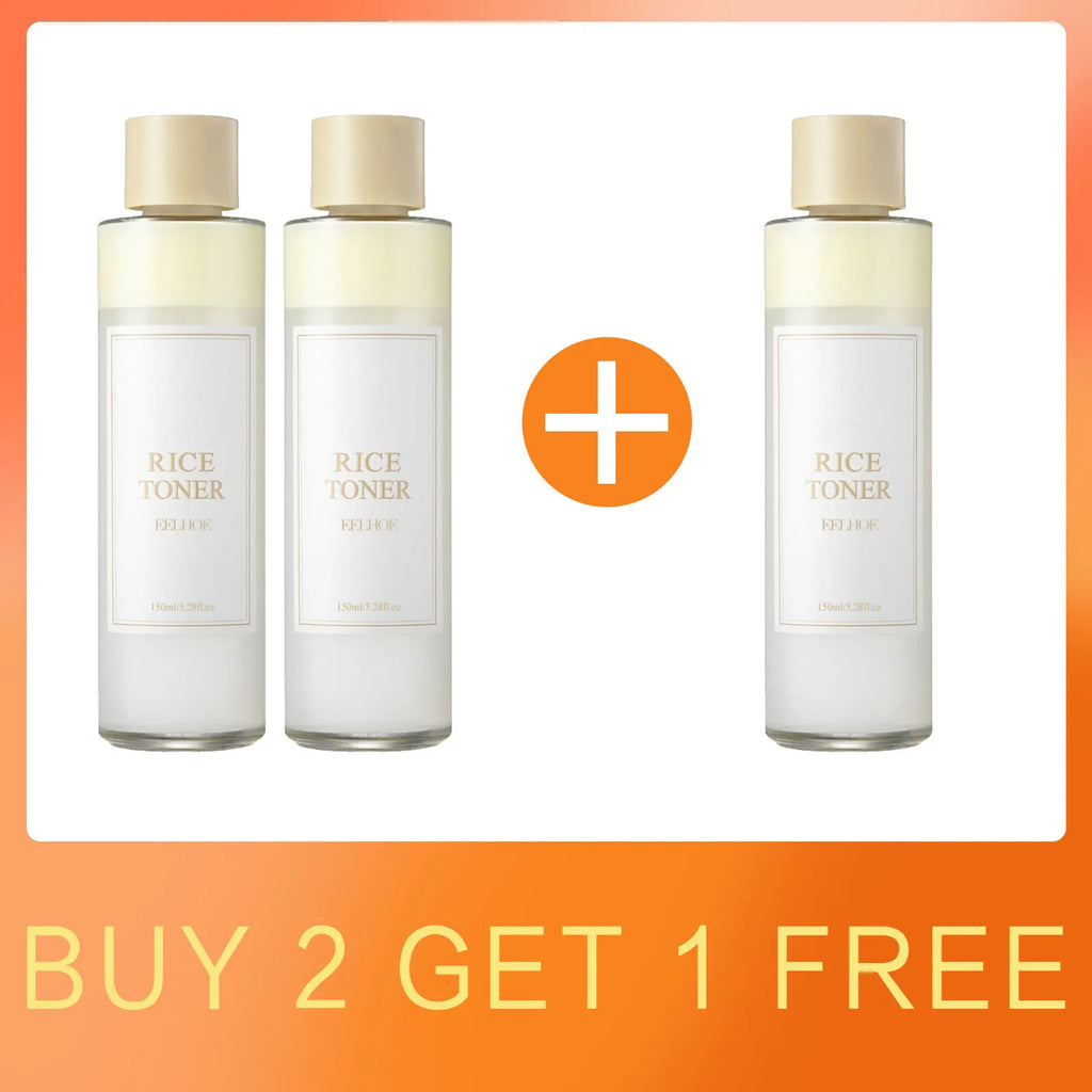EELHOE Rice Toner Shrink Pores Oil Control Glow Skin Barrier Repair Care Niacinamide Deep Hydration Face Brightening Serum 150ml