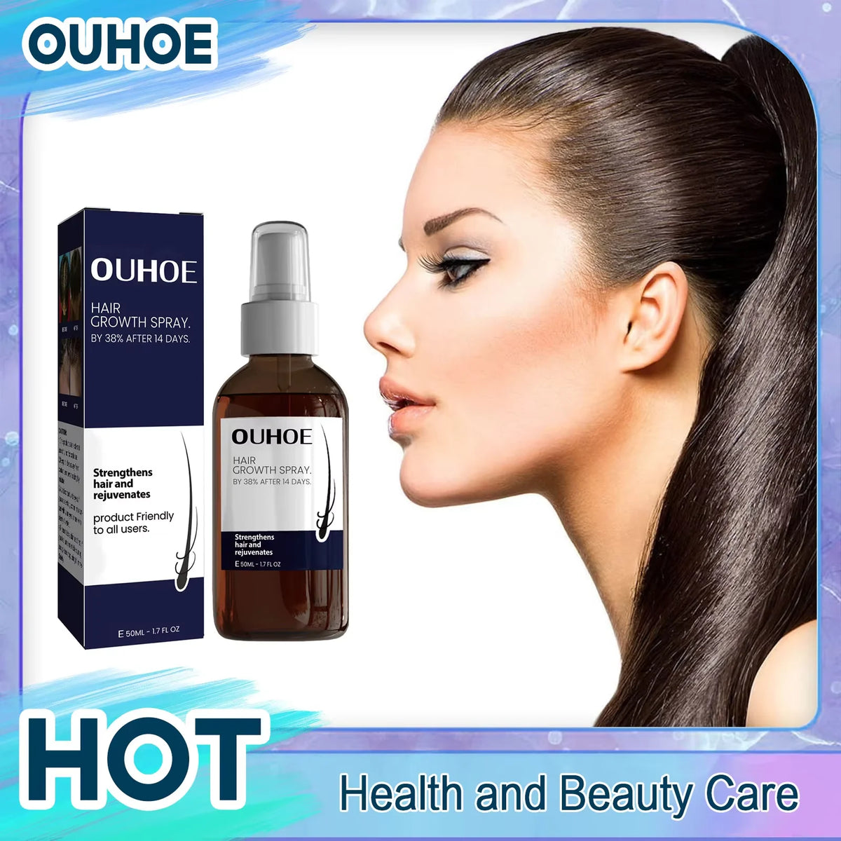 Hair Growth Spray Nourishing Moisturizing Thicker Longer Repair Damage Strengthen Scalp Treatment Hair Care Oil Products 50ml