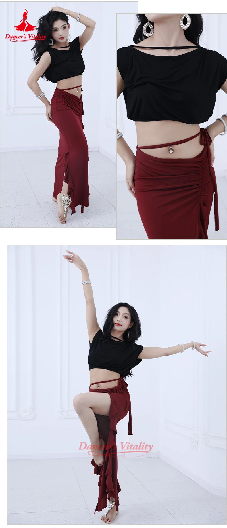 BellyDance Costumes for Women Comfortable and Breathable Practice Clothes Adult Oriental Dancing Clothing Dancer's Vitality