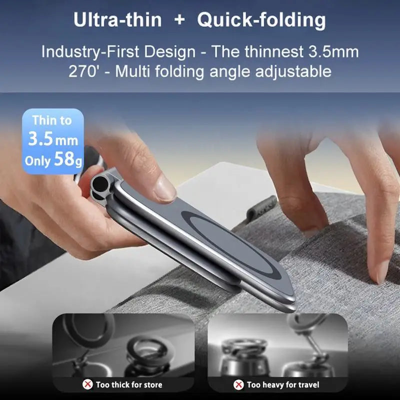 Magnetic Phone Holder for Car Mount with Dual Side Strong Magnets Ultrathin Adjustable Cell Phone Holder Accessories For Phone