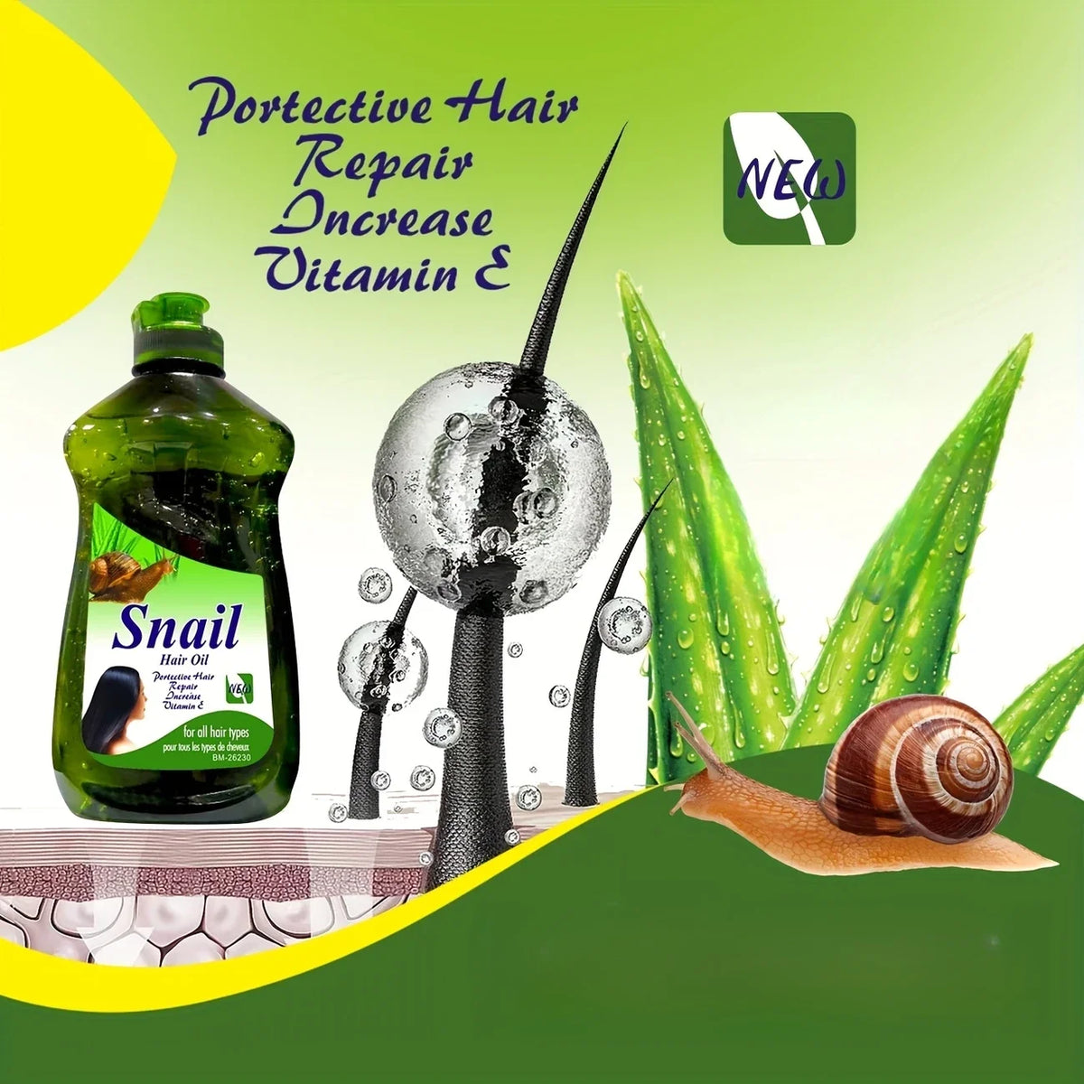 Olive Snail Nourishing, Repairing and Smoothing Hair Care Essential Oil Hair Oil Is Suitable for Dry and Frizzy Hair