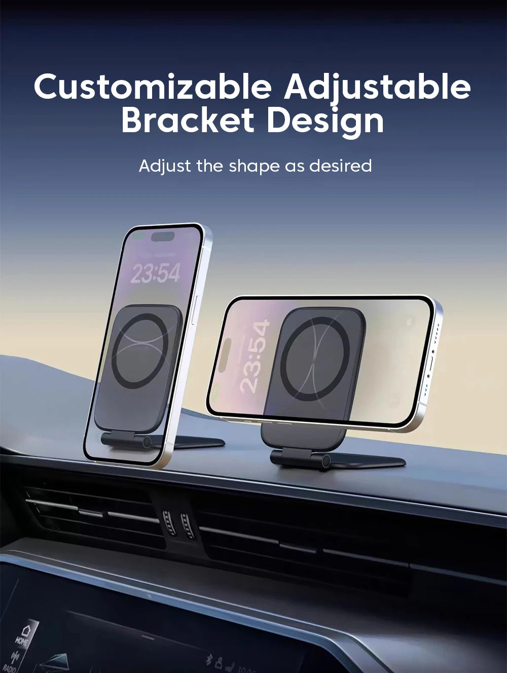Magnetic Phone Holder for Car Mount with Dual Side Strong Magnets Ultrathin Adjustable Cell Phone Holder Accessories For Phone