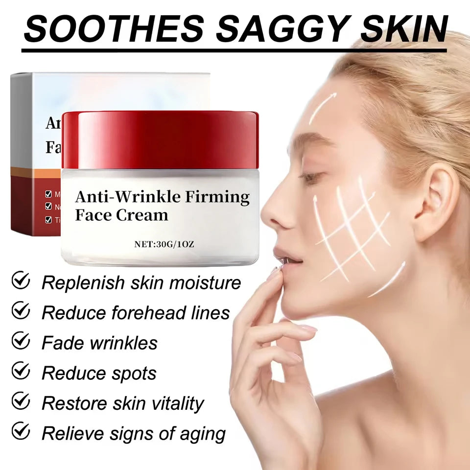Korean Lifting Moisturizing Face Cream Hyaluronic Acid Water Smooth Skin Barrier Repair Lightweight Fade Wrinkles Cream