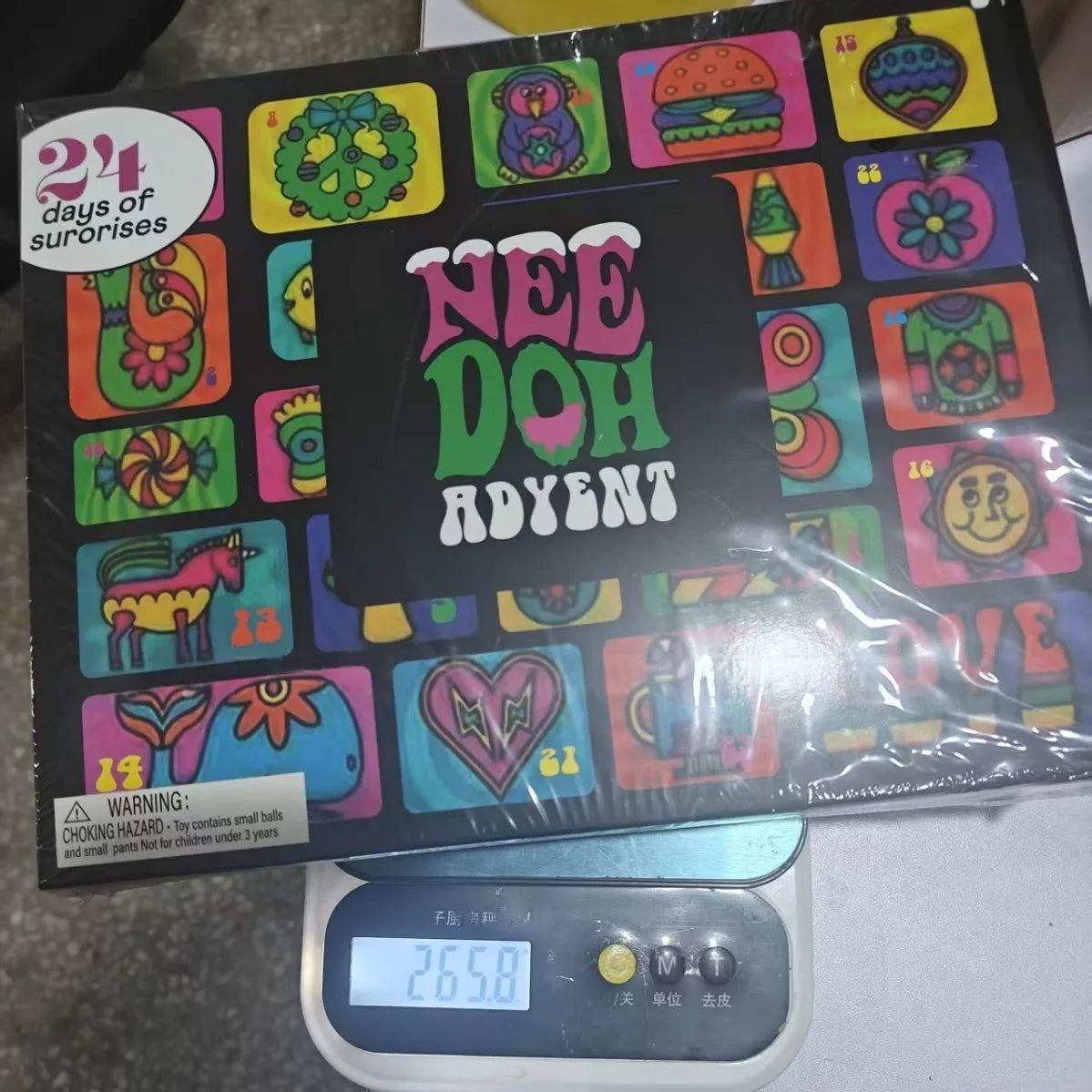 Advent Calendar Squeeze Fidget Toy, Mini Pop-Up Surprise Box, Sensory Stress Relief & Anxiety Fidget, Cute Small Gift