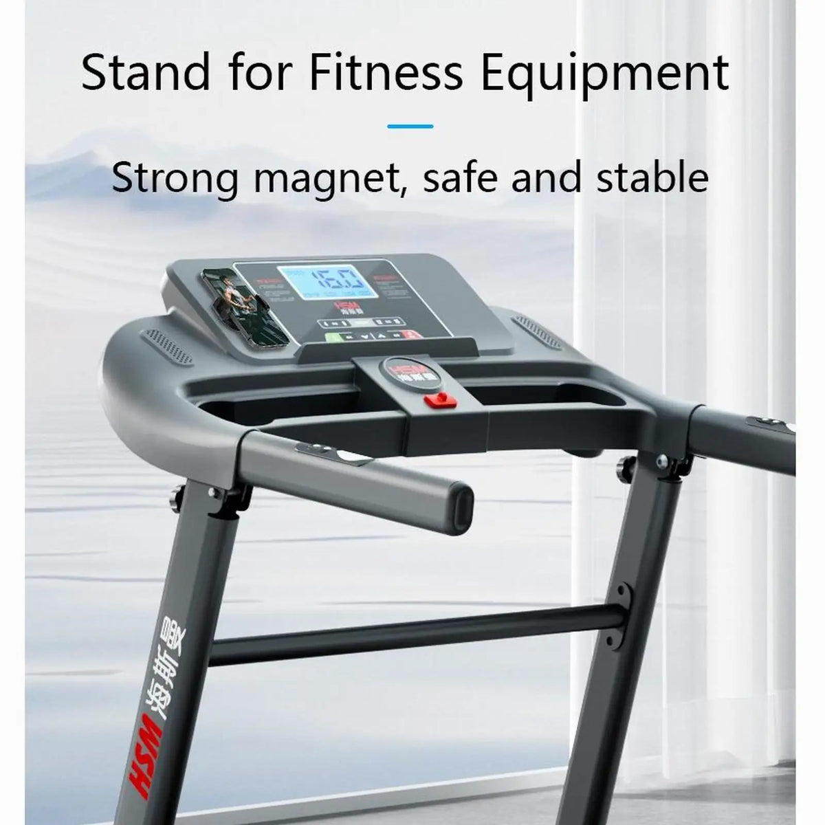 Magnetic Phone Holder Strong Magnet Base Cell Phone Clamp for Gym Treadmill Motorcycle Refrigerator Kitchen Bathroom Travel