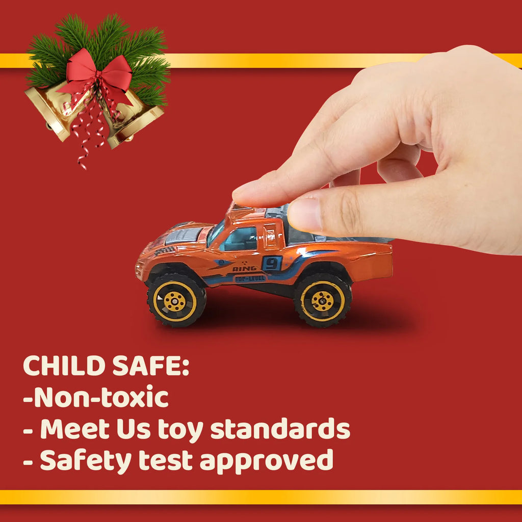 Christmas Advent Calendar 24 Days Alloy Car Inertial Vehicle Model Toy Metal Cars Set Toys for Adults New Year Gifts Home Decor