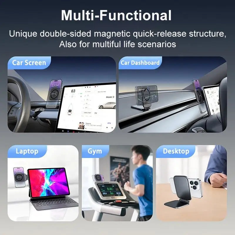 Magnetic Phone Holder for Car Mount with Dual Side Strong Magnets Ultrathin Adjustable Cell Phone Holder Accessories For Phone