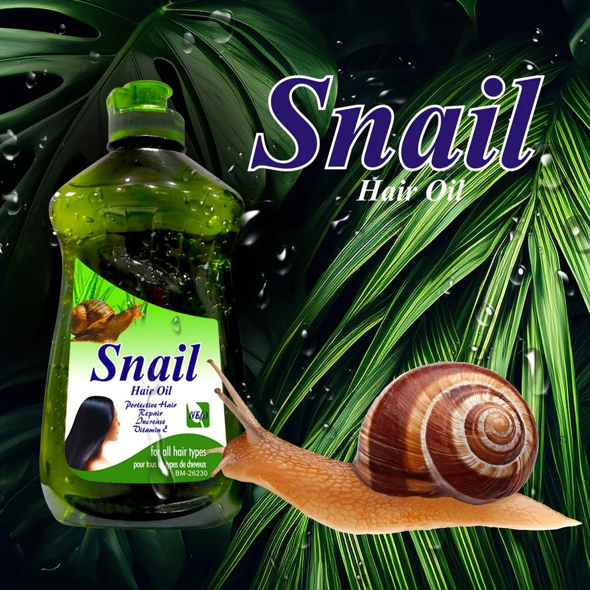 Olive Snail Nourishing, Repairing and Smoothing Hair Care Essential Oil Hair Oil Is Suitable for Dry and Frizzy Hair