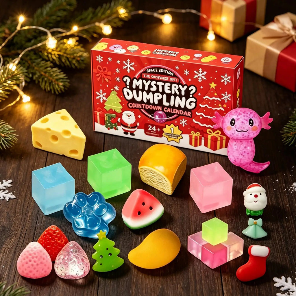 24 Piece Cute Christmas Advent Calendar 24 Day Countdown Stress Relief Mystery Calendar Relaxing Hand Gift for Holiday Fun